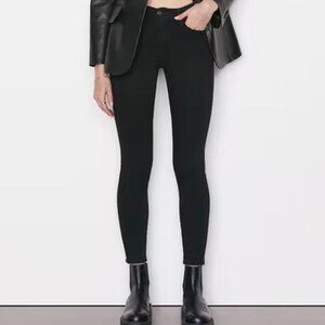 Frame‎ Le High Skinny in Noir Coated Jeans
